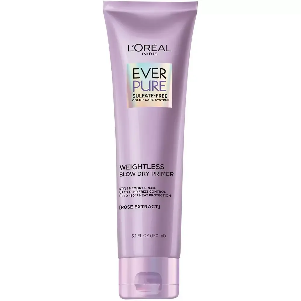 L'Oréal EverPure Weightless Blow Dry Primer recommended by Abbey Yung as an optional Step 10 style-sealing cream.
