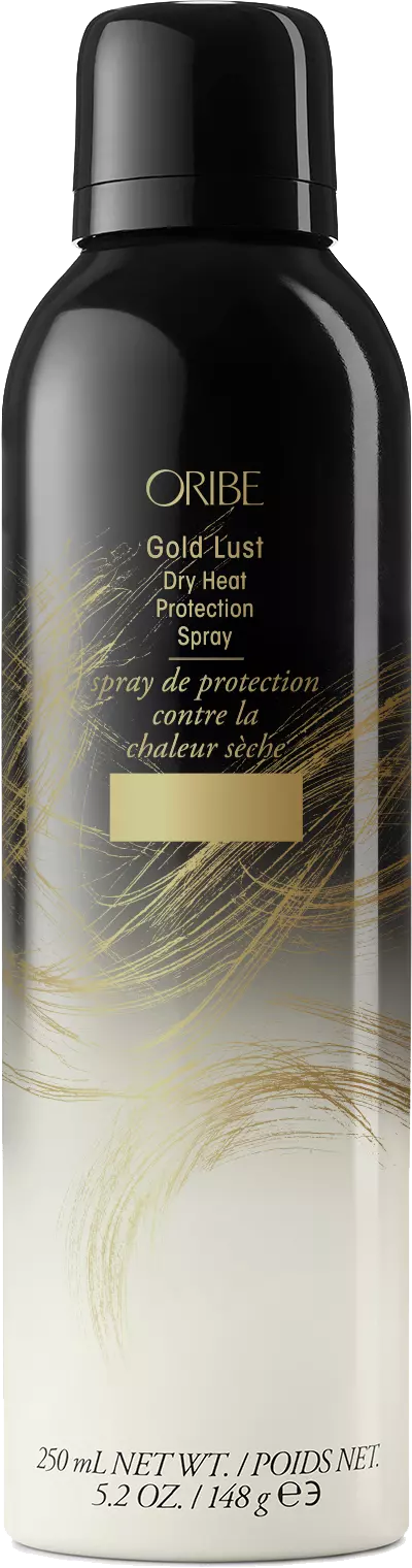 Oribe Gold Lust Dry Heat Protection Spray recommended by Abbey Yung as an optional Vaihe 11 between-wash heat protectant.